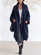 Oversized Shawl Collar Marled Knit Coatigan