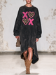 Washed Fleece Sweatshirt Dress